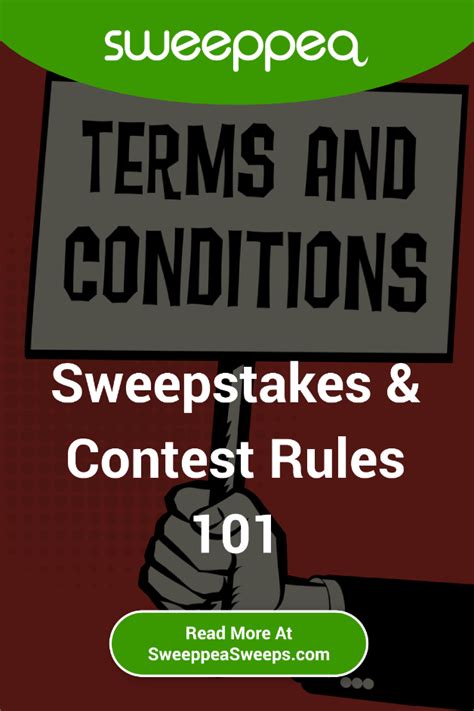 official sweepstakes rules|Sweepstakes & Contest Rules 101 .